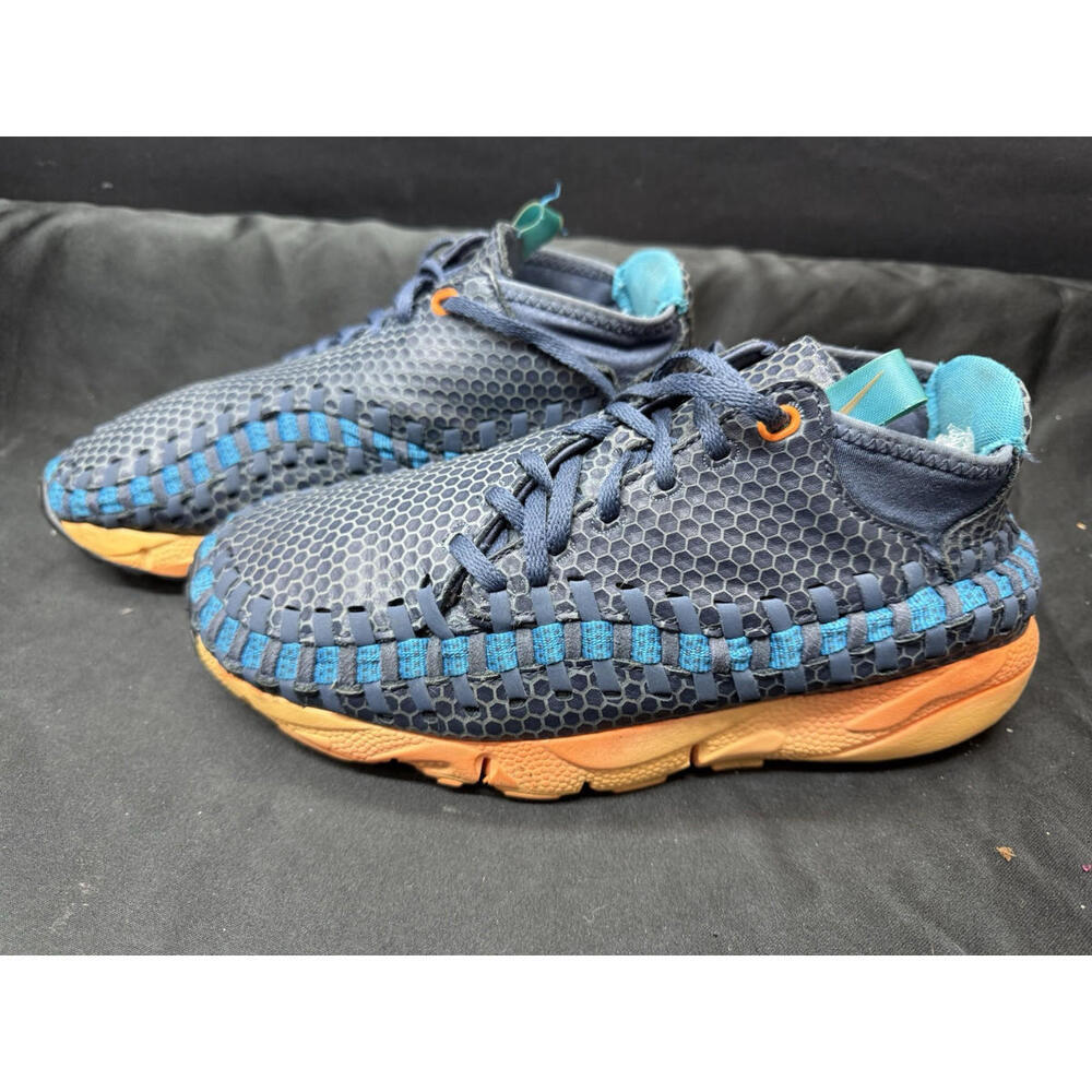 Nike Air Footscape Desert Chukka Blue Sneaker Woven Men’s Size 8